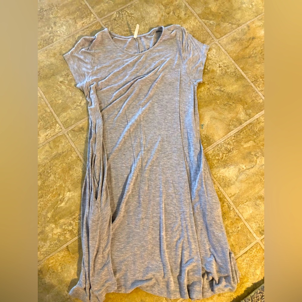 T-shirt dress, size S, gray